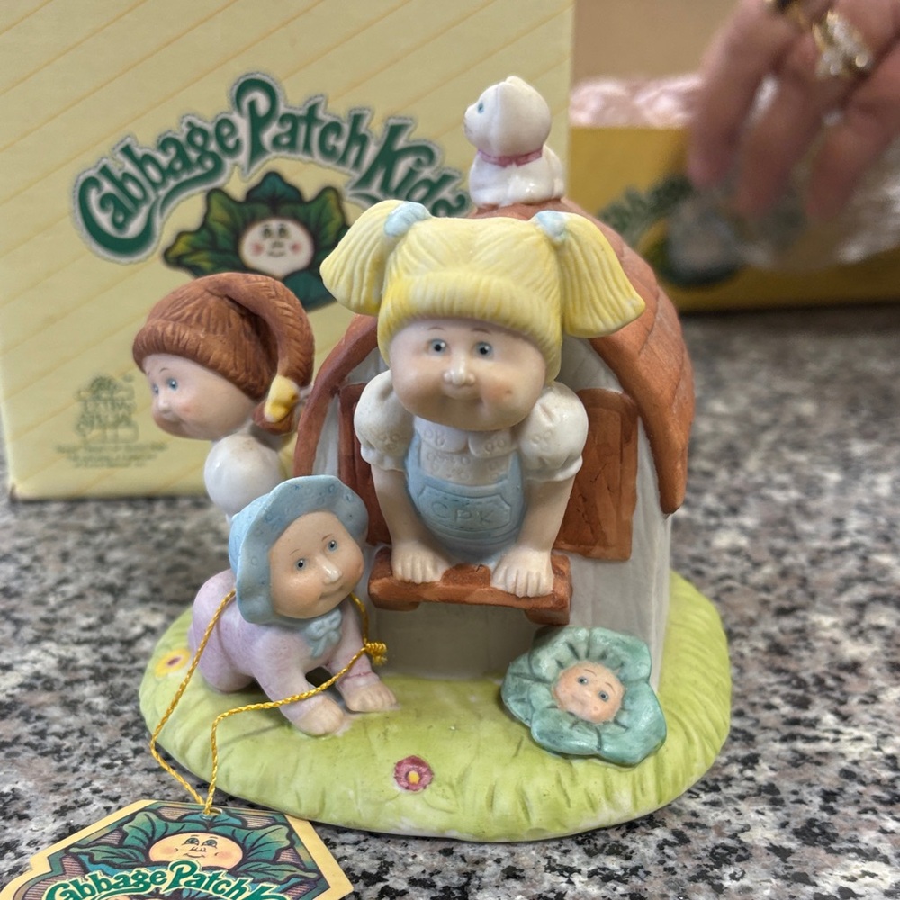 Cabbage Patch Kids Figurine with Blonde Hair Deer Friends